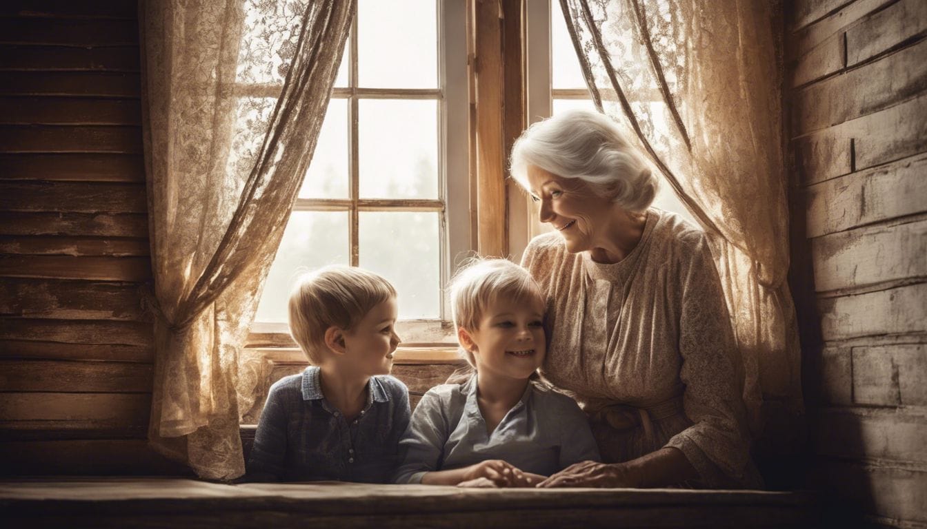 Een vintage houten fotolijst met een hartverwarmende afbeelding.